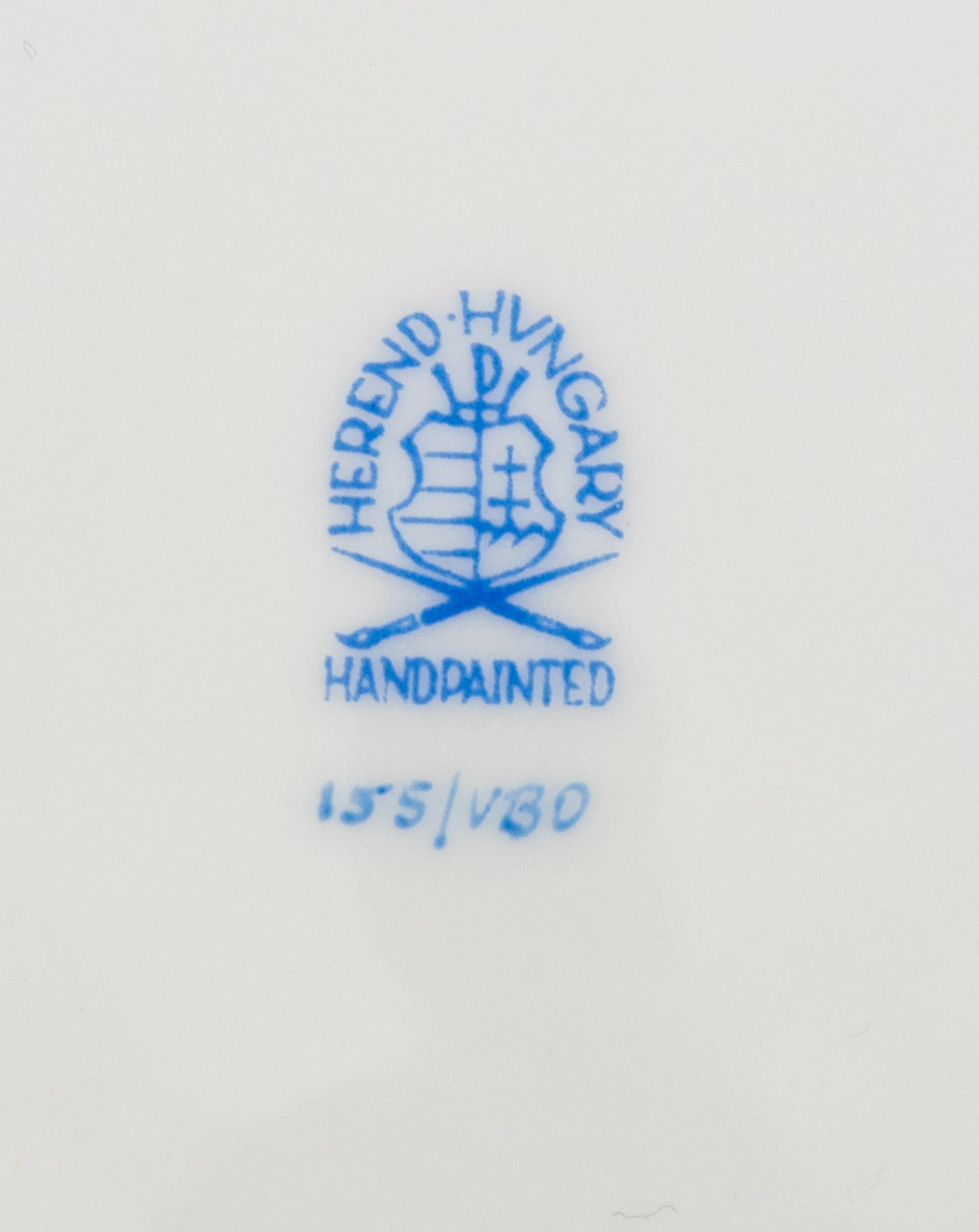 A Group of Herend Queen Victoria Porcelain Serving Articles