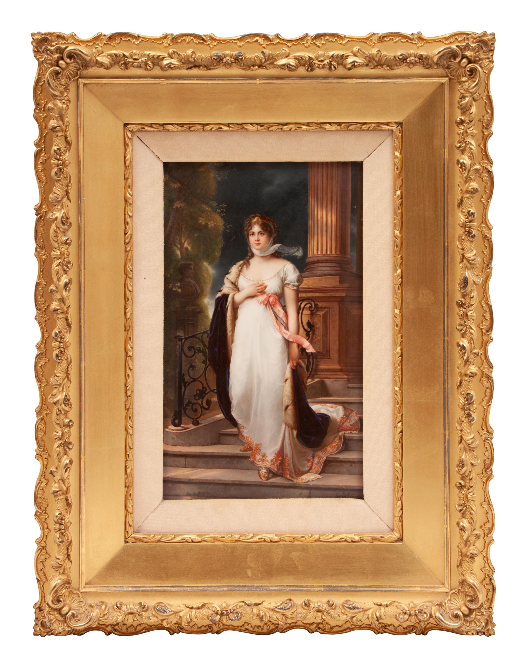 A KPM Porcelain Plaque of Queen Louise