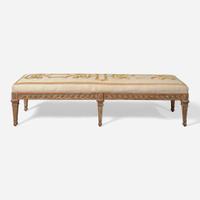 An Italian Neoclassical style painted wood bench late 19th / 20th century
