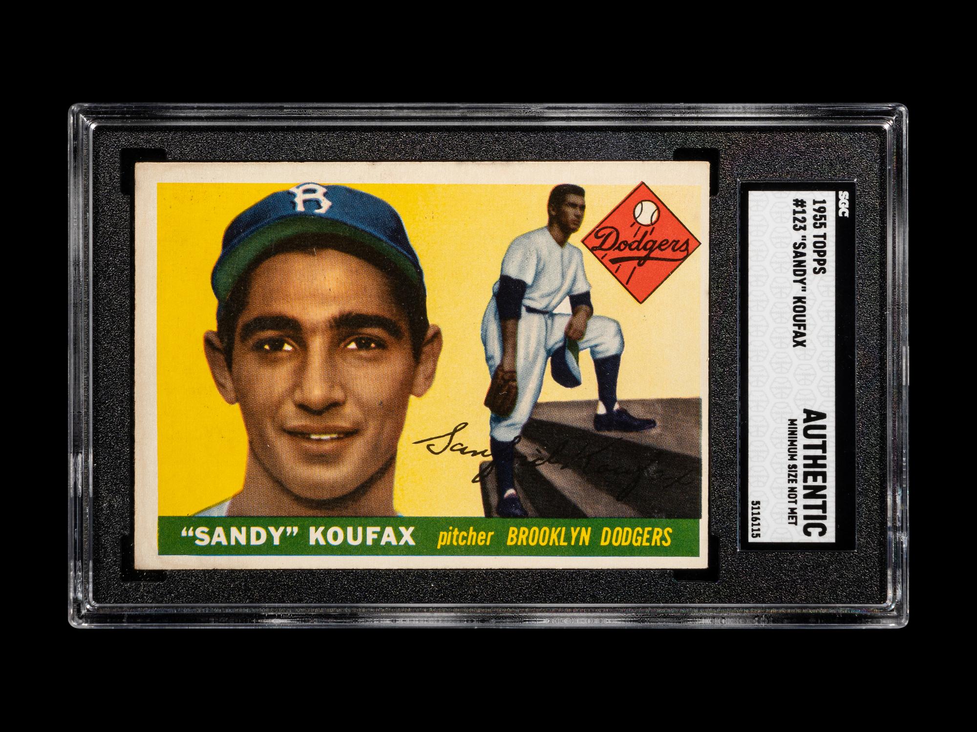 A 1955 Topps Sandy Koufax Rookie Baseball Card No. 123 (SGC Authentic)