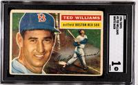 A Group of 1956 Topps Jackie Robinson and Ted Williams Baseball Cards