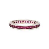 Ruby and White Gold Eternity Band