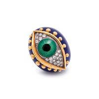 SURREALIST, DIAMOND AND ENAMEL EYE RING