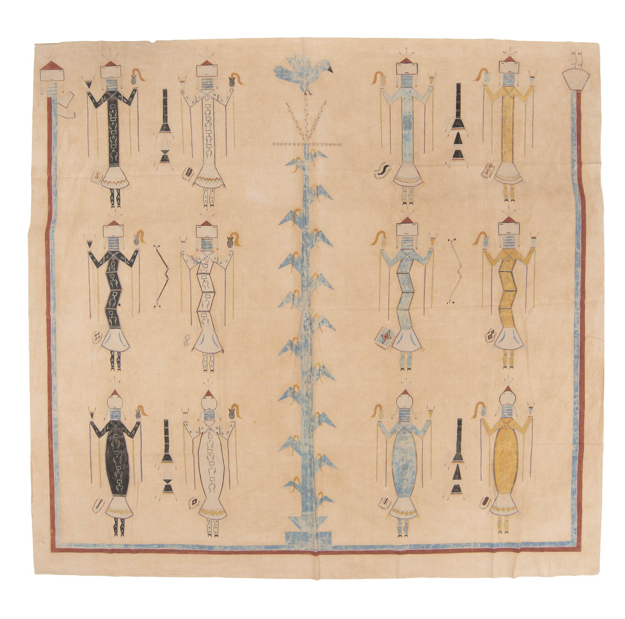 Navajo Muslin Memory Aid, From the Shootingway