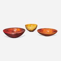 Philip Moulthrop (American, b. 1947) Three Bowls, Georgia, USA, circa 1990s