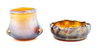 Tiffany Studios, American, Early 20th Century, Salt Cellar and Vase