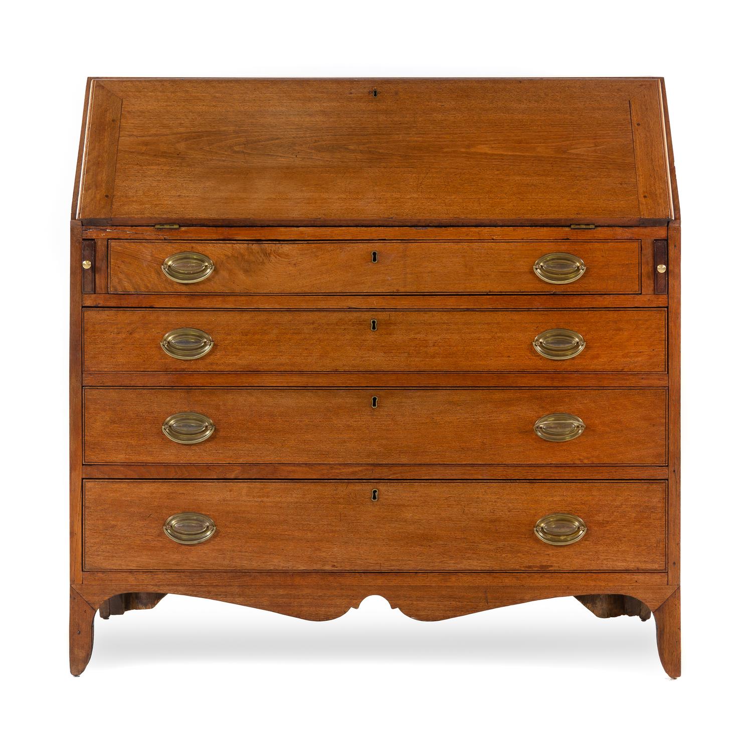 A Federal Carved Mahogany Slant-Front Desk
