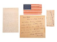 [SPANISH-AMERICAN WAR]. Diary pages describing Yellow Fever in Cuba. 4 & 5 July 1898. [ With :] Explicit letter describing camp life. Camp Bushnell, OH, 28 July 1898.