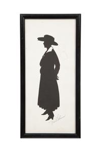 An Assemblage of Framed Paper Silhouettes Featuring 3 Beatrix Sherman Works