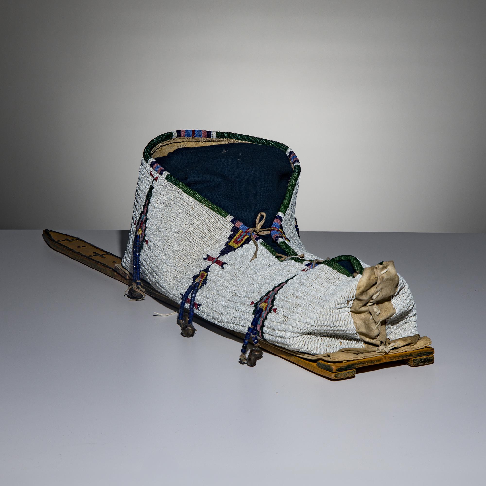 Cheyenne Full-Size Beaded Hide Cradle