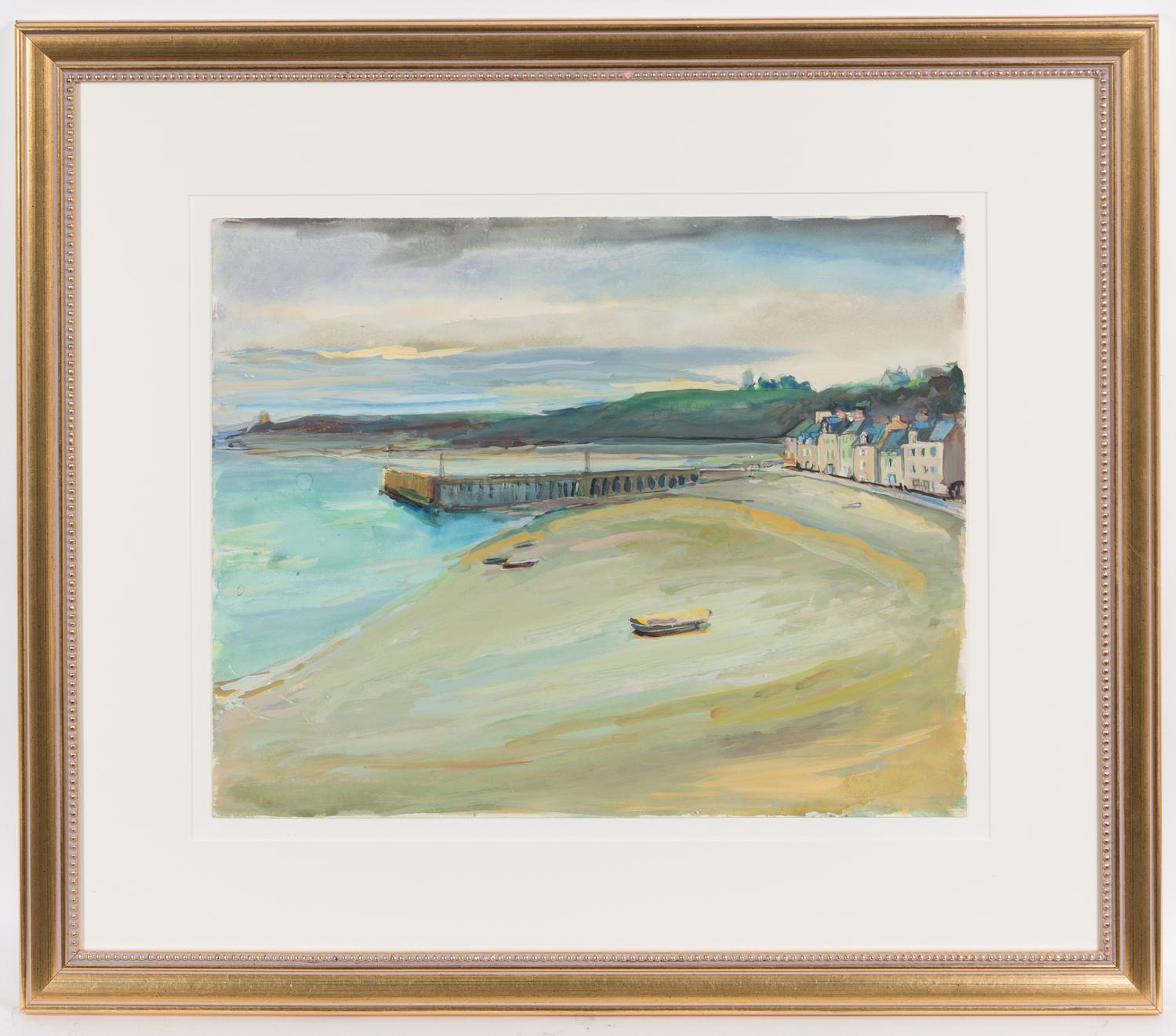 Pierre Marie Duclos, (20th century), #12 Boats Beached in Town, c. 1970