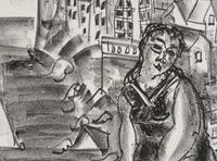 Baigneuse devant un port (Sainte-Adresse) (Bather at a port [Sainte-Adresse]) , c. 1920