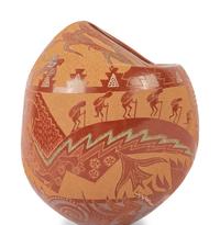 Sgraffito Redware Jar