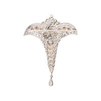 EDWARDIAN, NATURAL PEARL, DIAMOND AND PLATINUM BROOCH