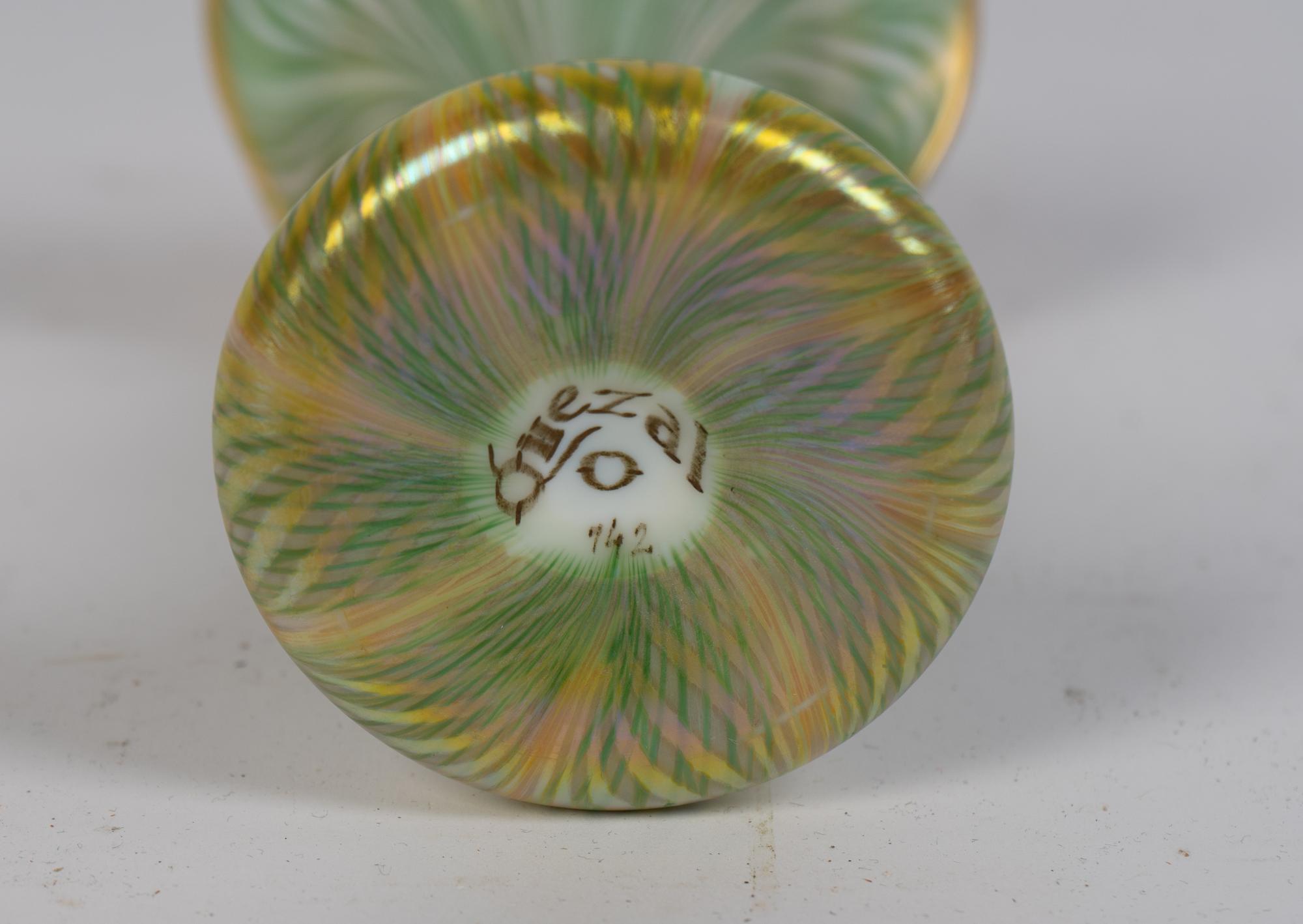 A Quezal Iridescent Glass Vase