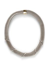 BICOLOR GOLD, AND DIAMOND COLLAR NECKLACE
