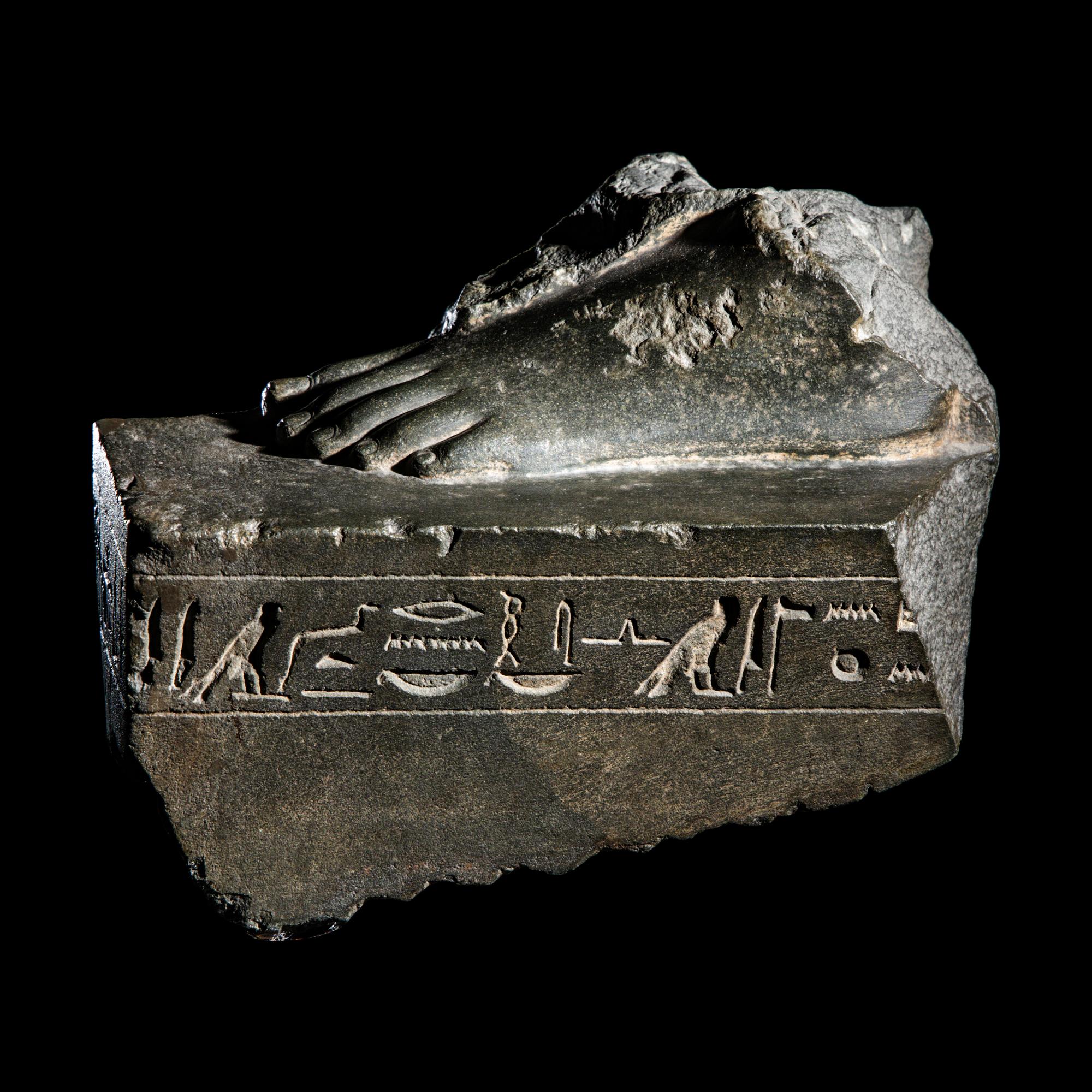 An Egyptian Greywacke Foot Fragment for Hory