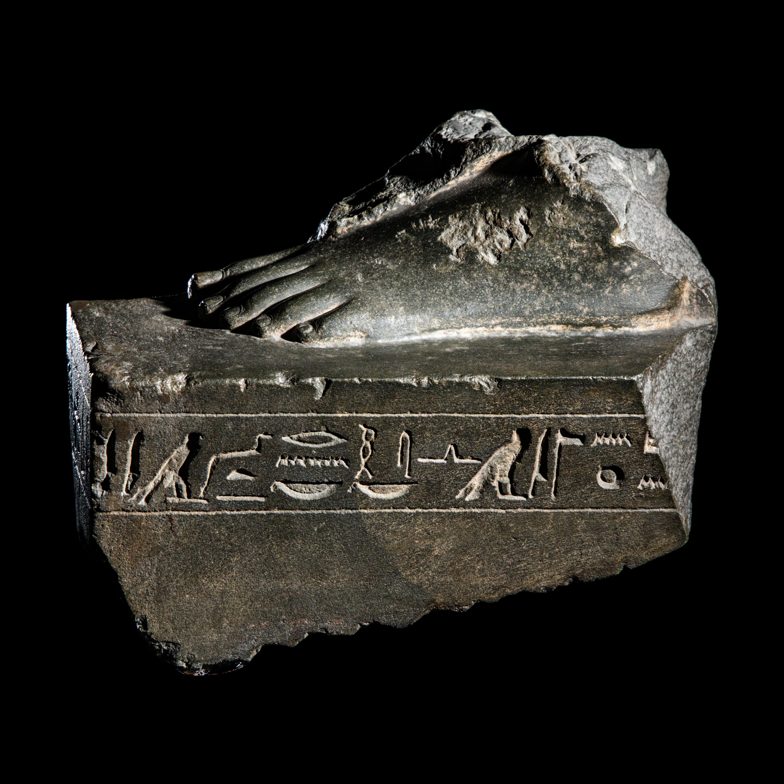 An Egyptian Greywacke Foot Fragment for Hory