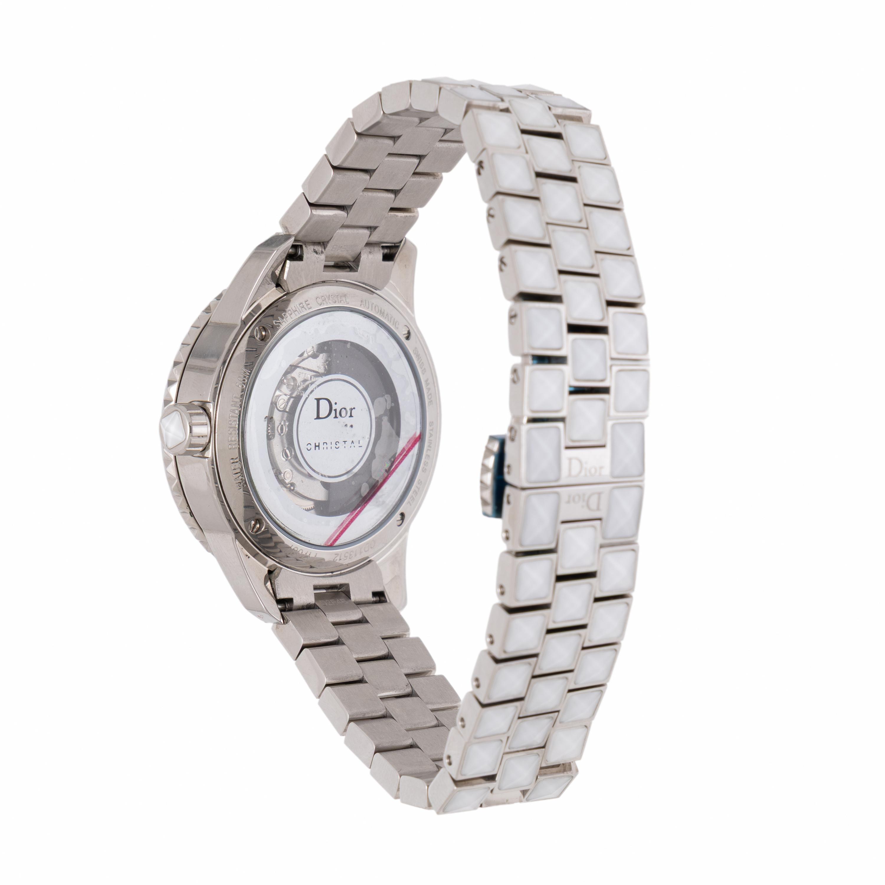 Dior, Ref. CD113512, Stainless Steel, Ceramic, and Diamond 'Christal' Watch