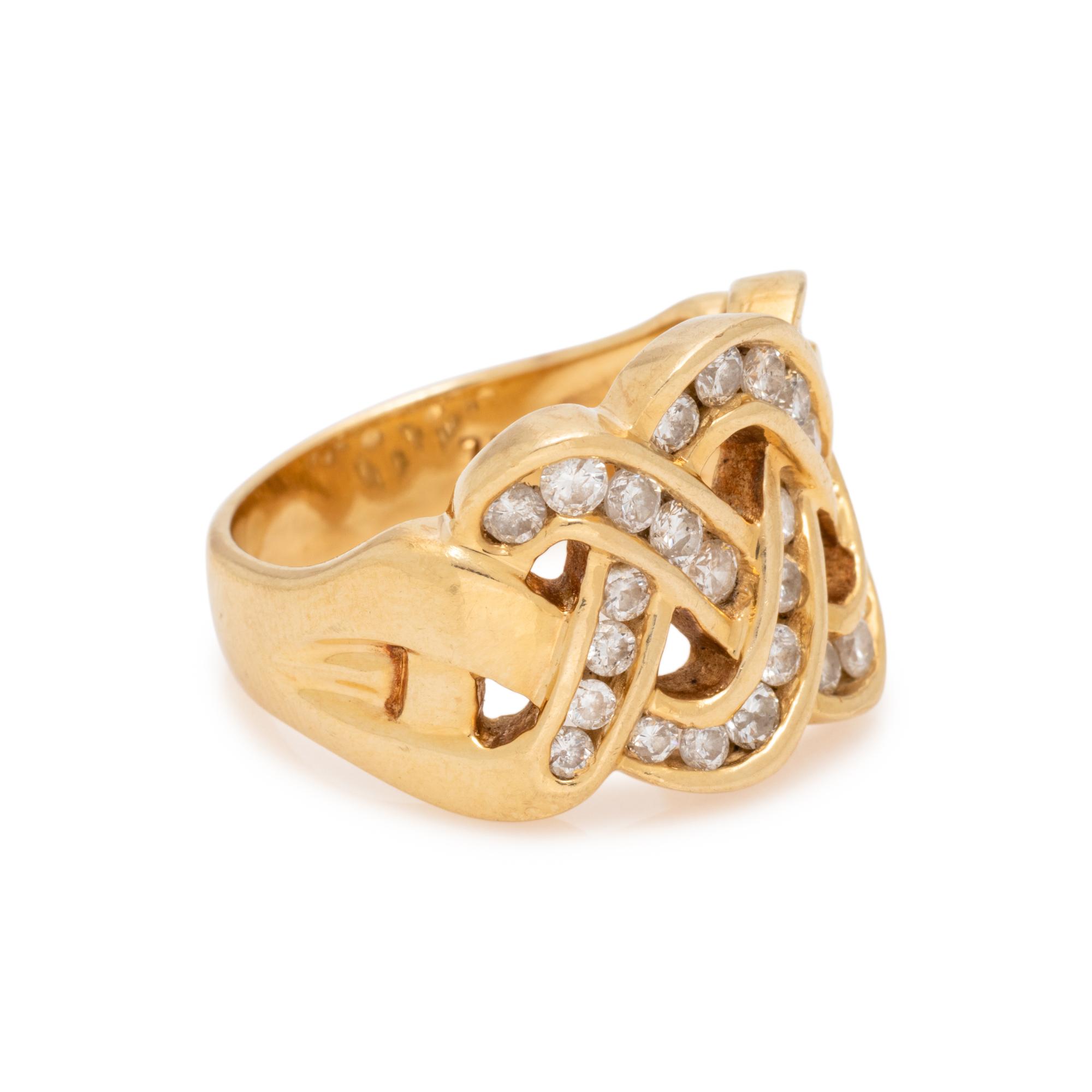 YELLOW GOLD AND DIAMOND RING