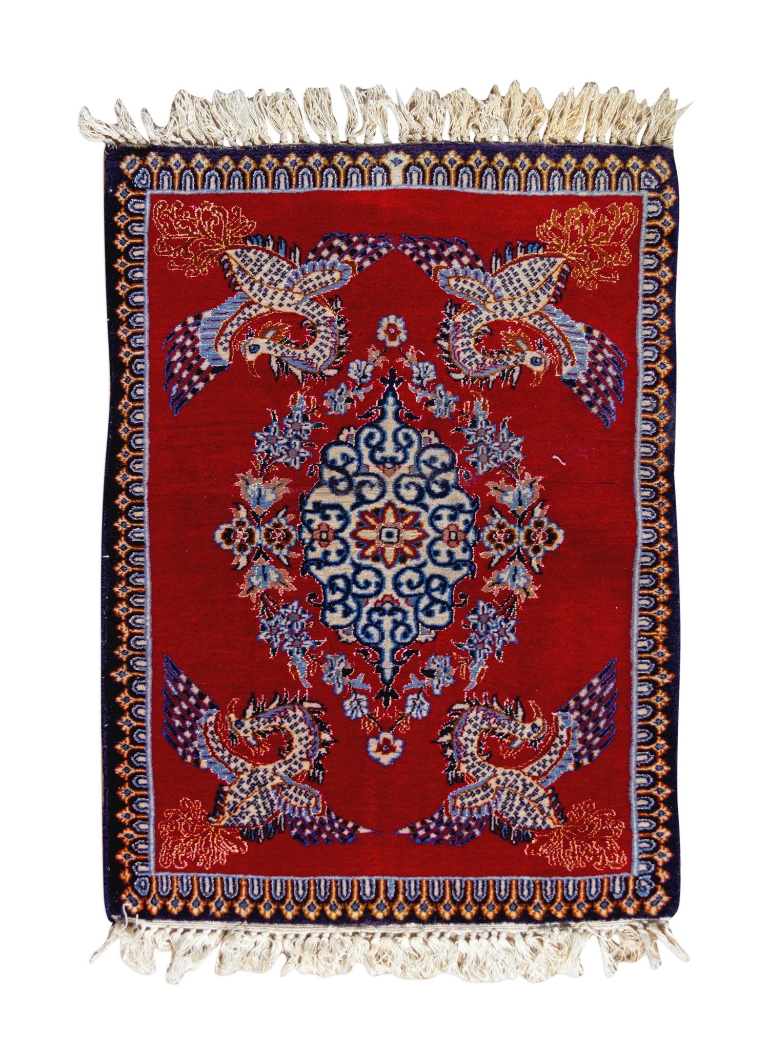 A Nain Wool and Silk Rug