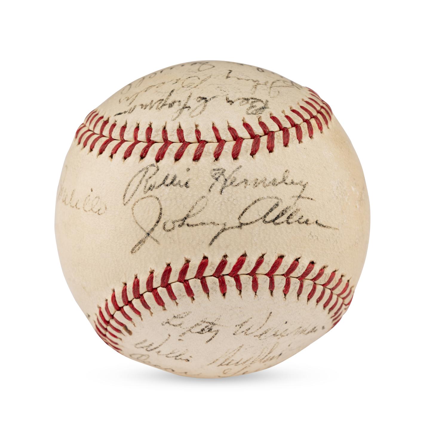 A 1939 Cleveland Indians Team Signed Autograph Baseball (Beckett Authentication Services Letter of Authenticity)