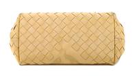 Bottega Veneta Tan Butterfly Intrecciato Clutch, 1980-2000s 6" L x 3.5" W x 3.5" H.