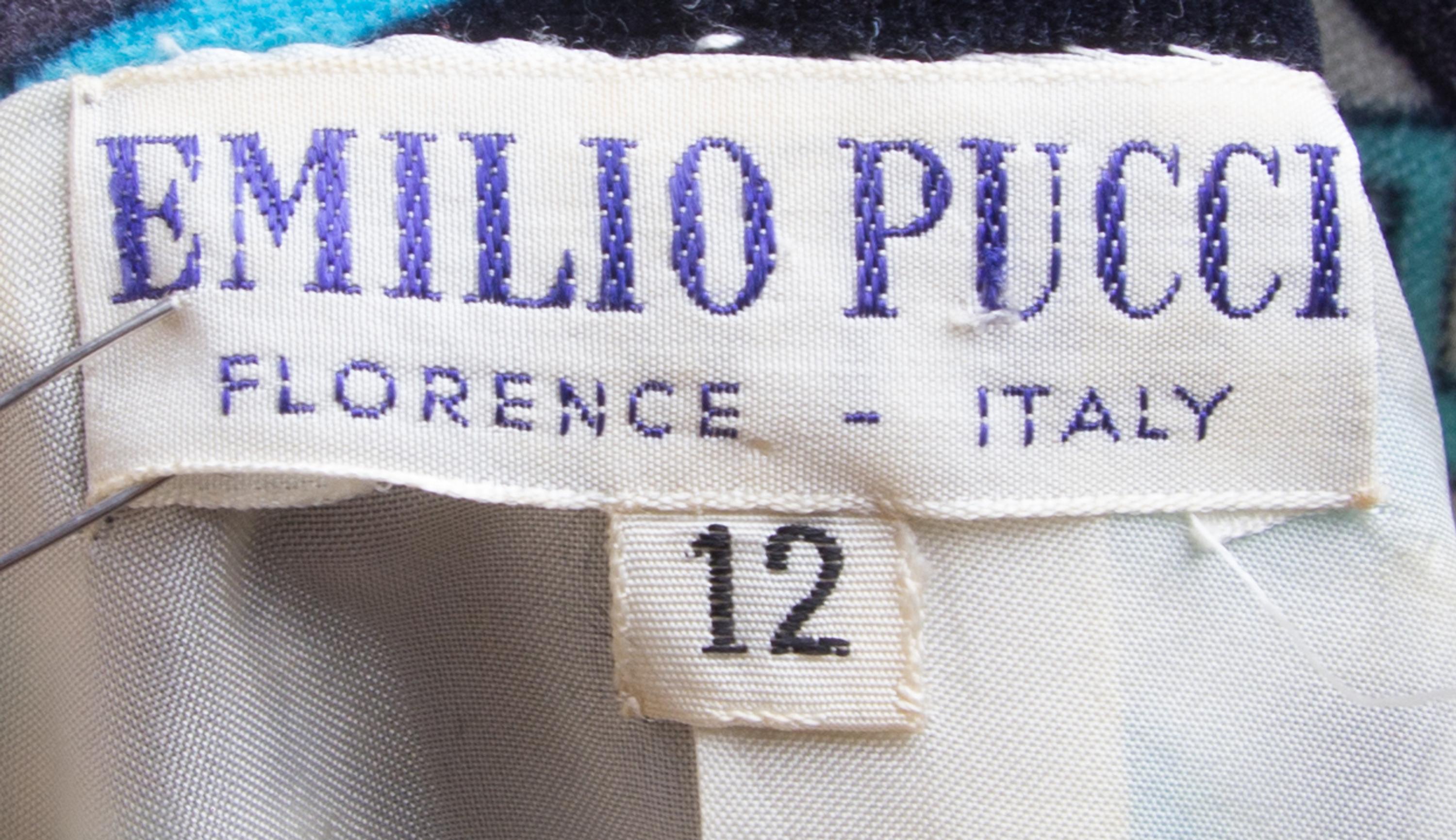 An Emilio Pucci Multicolor Velvet Jacket, Size 12.