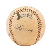 A 1930s Babe Ruth and Lou Gehrig Signed Babe Ruth Home Run Special Spalding Baseball (JSA Letter)