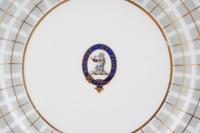 A Pair of English Porcelain Plates Diameter 10 1/8 inches.