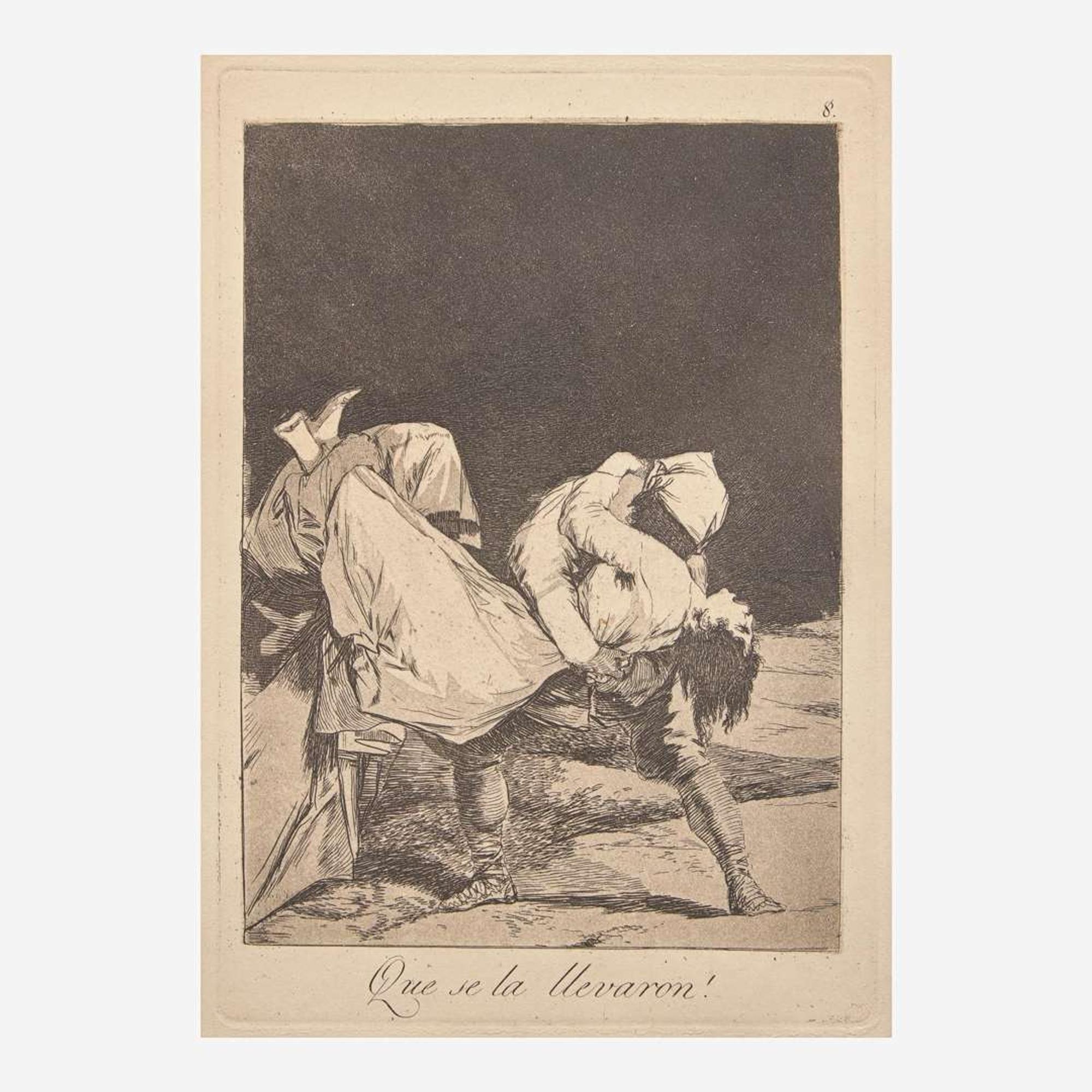 Francisco Goya (Spanish, 1746–1828) Que se la Llevaron (Plate 8 from 'Los Caprichos'); together with 5 other works
