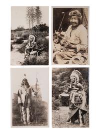 [POSTCARDS]. A group of 93 RPPCs & photographs of Native American subjects.