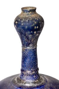 A Persian Blue-Glazed Bottle
