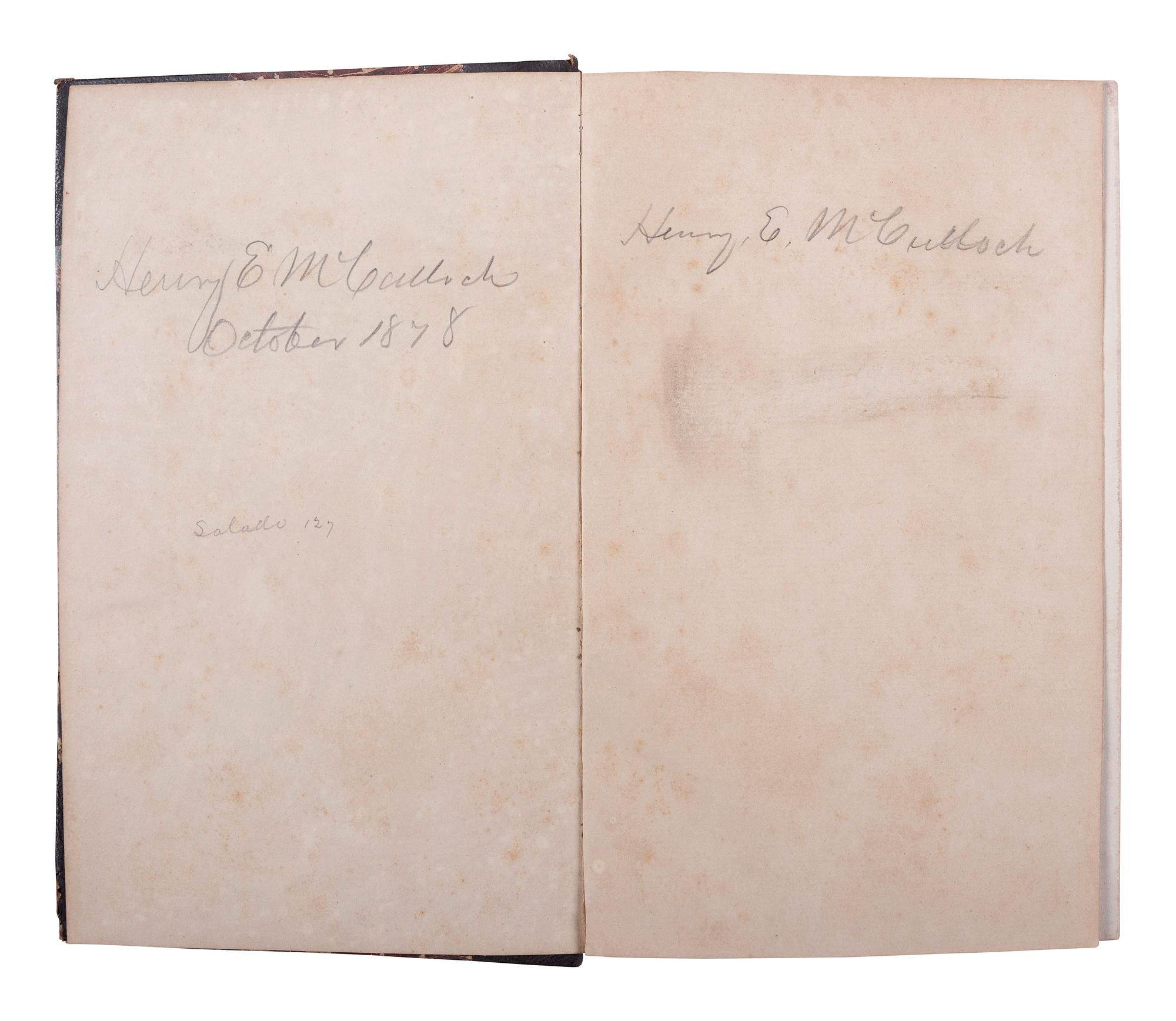 [TEXAS] -- [McCULLOCH, Henry (1816-1895), his copies]. A group of books related to Texas history, comprising: