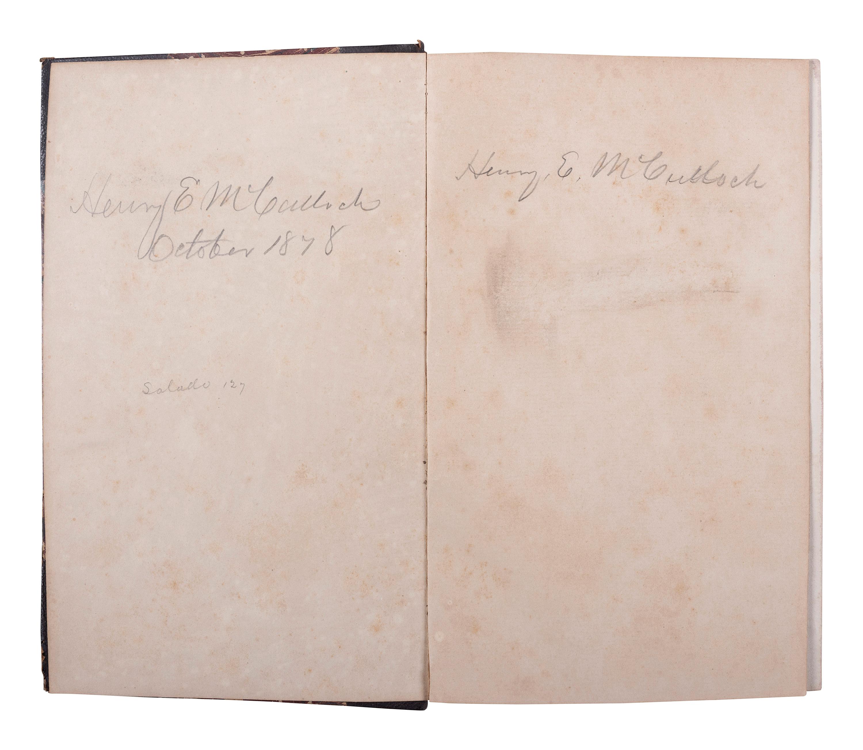 [TEXAS] -- [McCULLOCH, Henry (1816-1895), his copies]. A group of books related to Texas history, comprising: