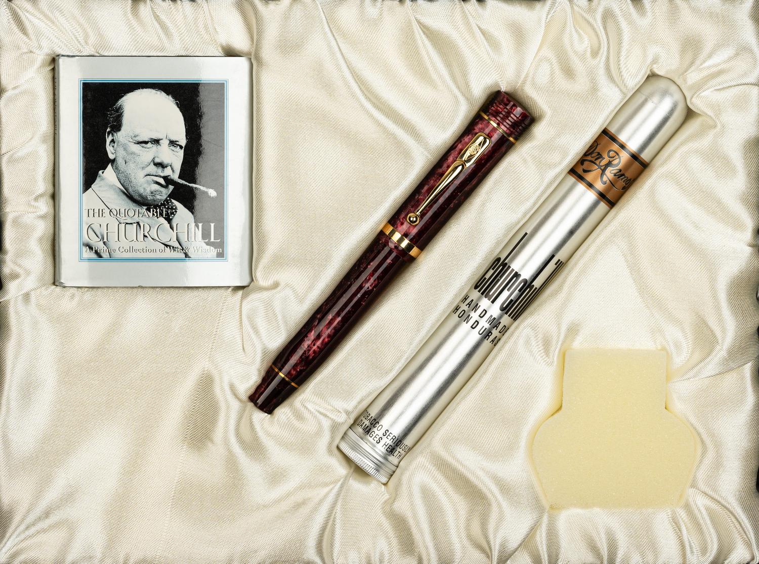 Conway Stewart: Churchill-Burgundy Limited Edition Ballpoint Pen