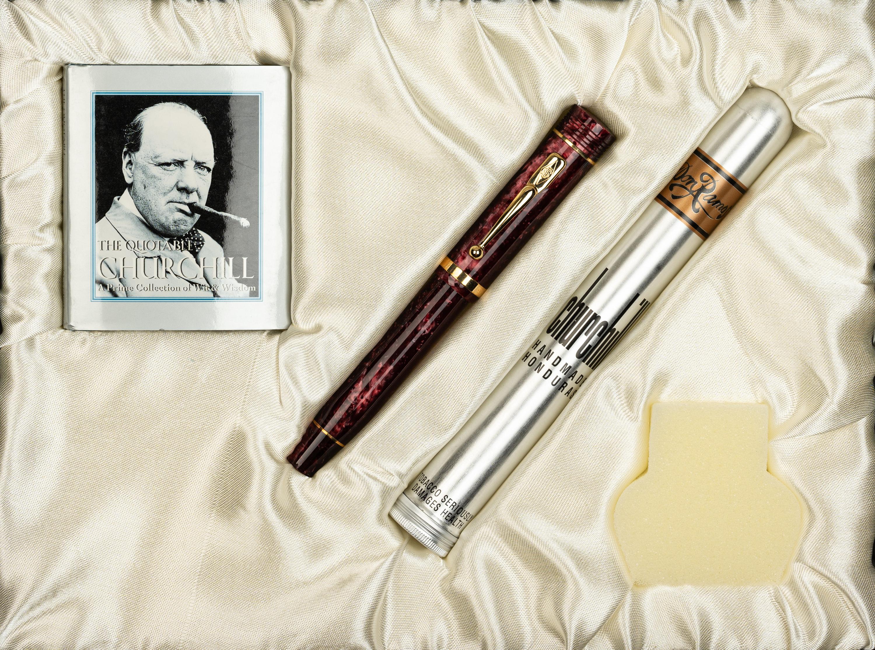 Conway Stewart: Churchill-Burgundy Limited Edition Ballpoint Pen