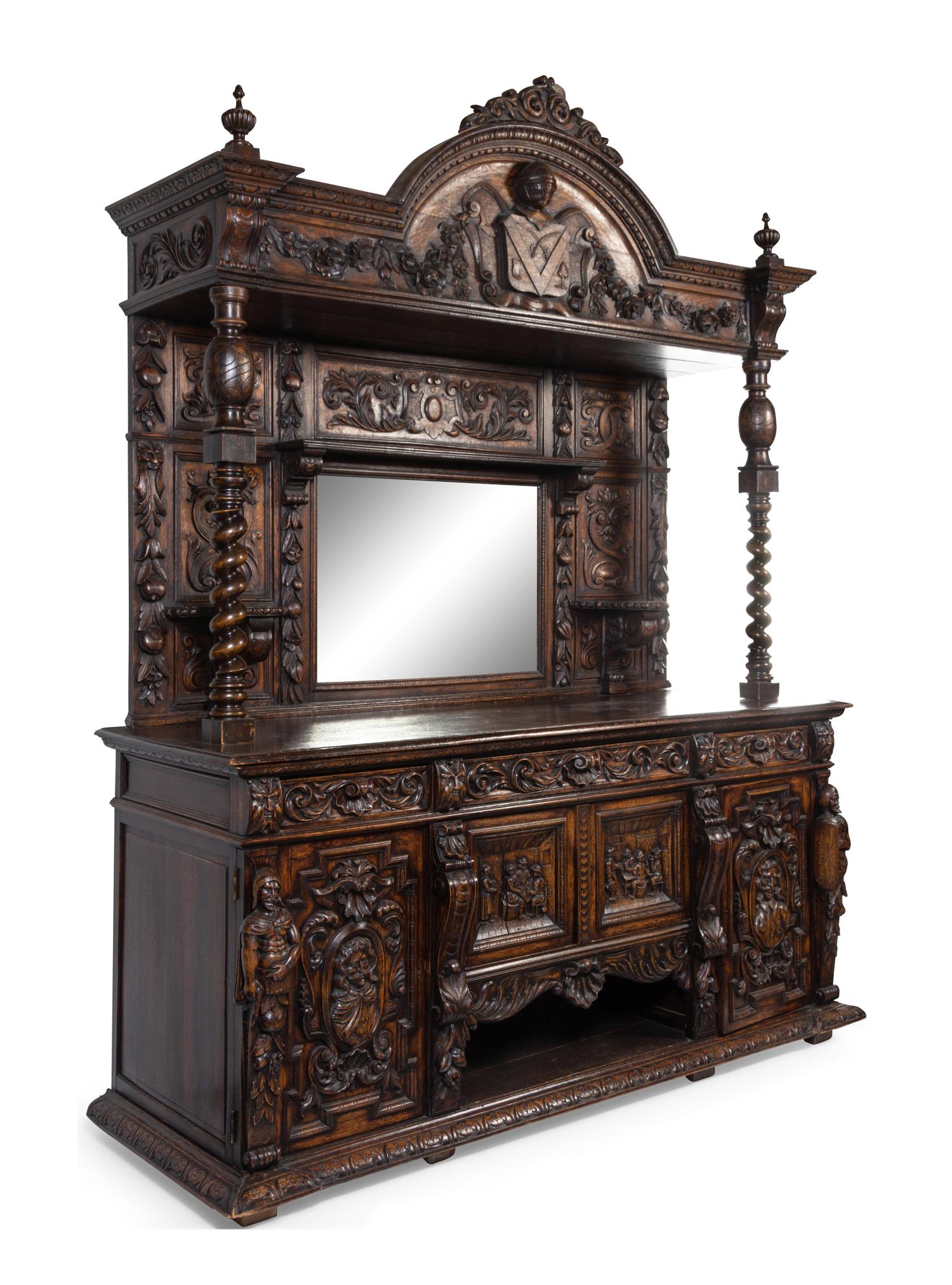 A Renaissance Revival Carved Oak Server