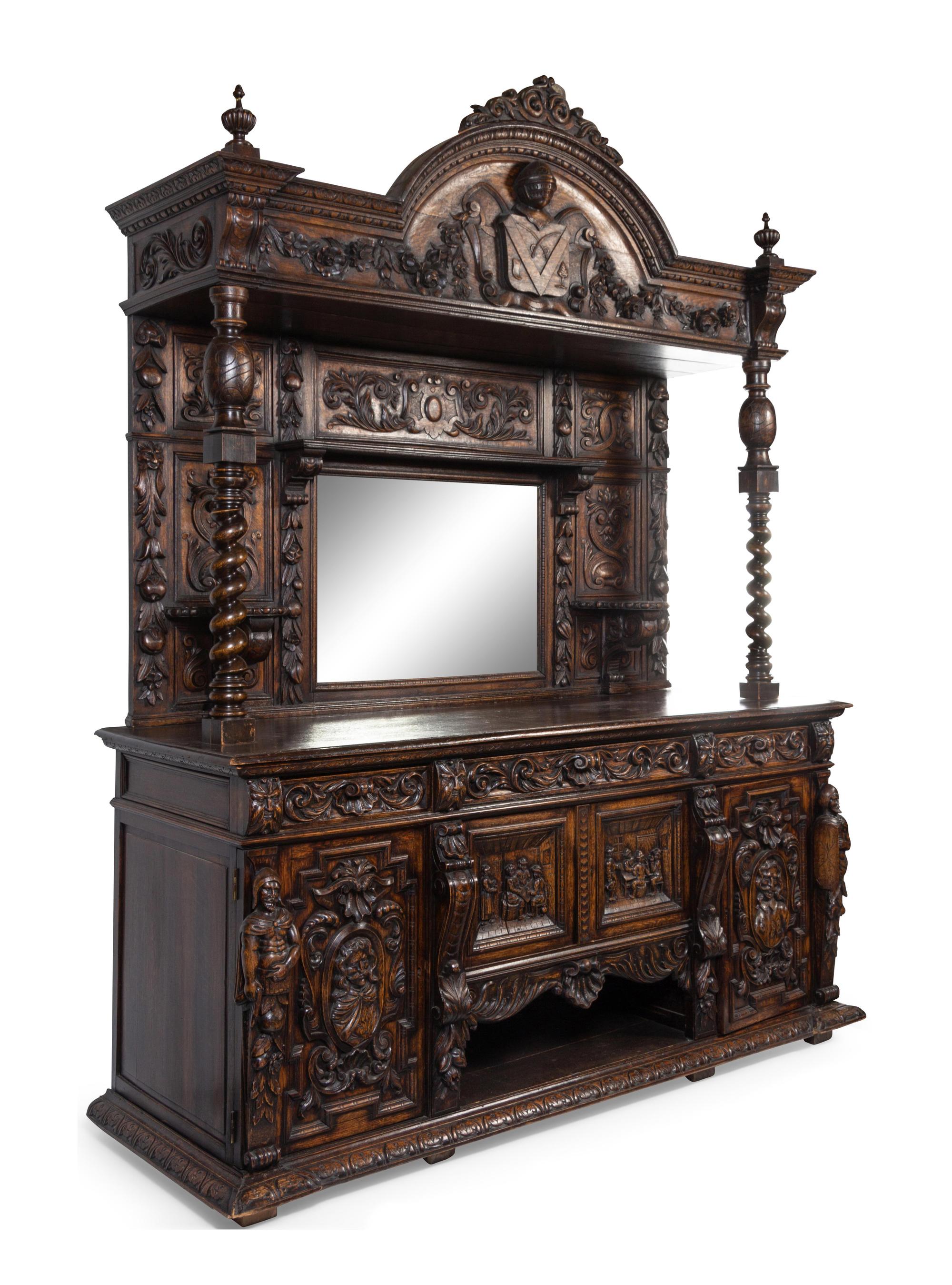 A Renaissance Revival Carved Oak Server