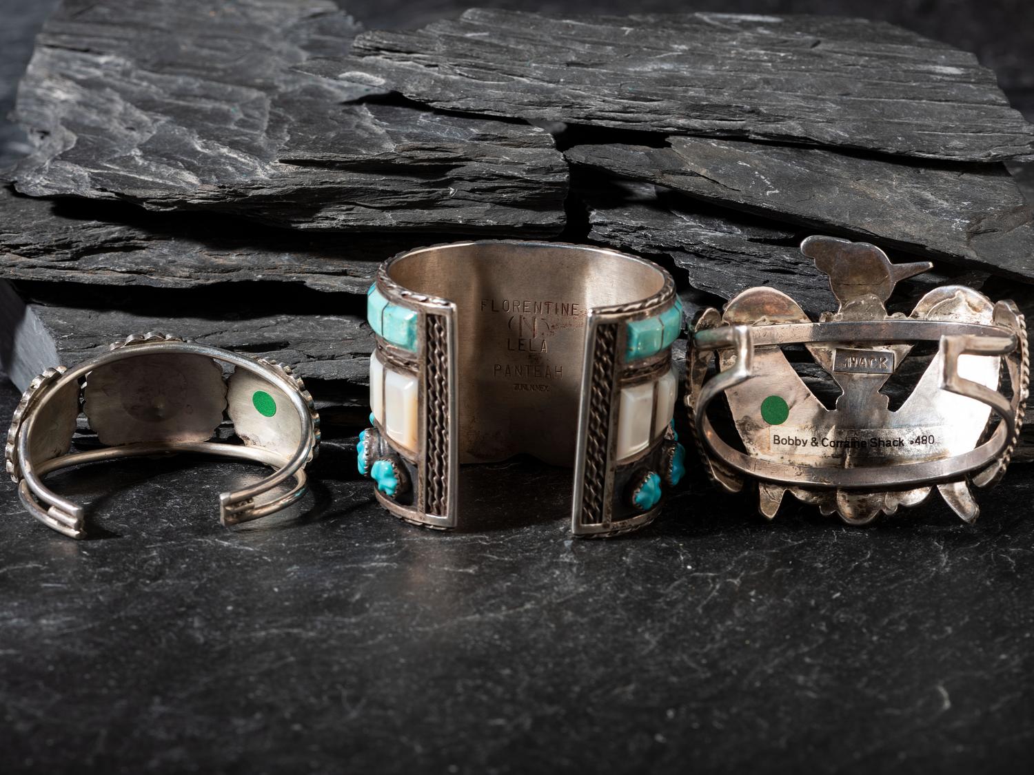 Zuni Inlaid Cuff Bracelets and Watch Band