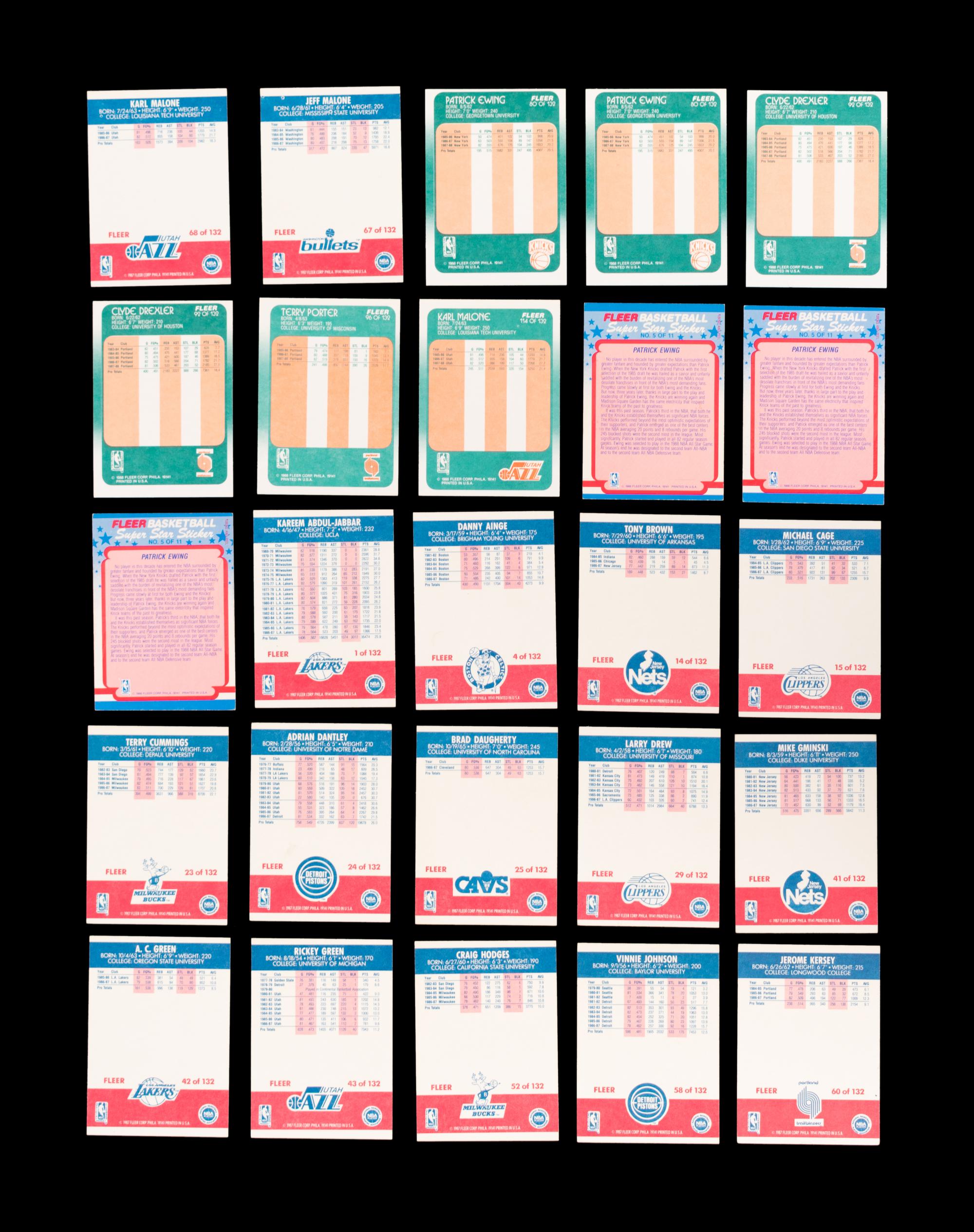 A Group of 95 1980s and 1990s Basketball Cards and Stickers Including Multiple Stars, Rookies and Michael Jordan Issues,