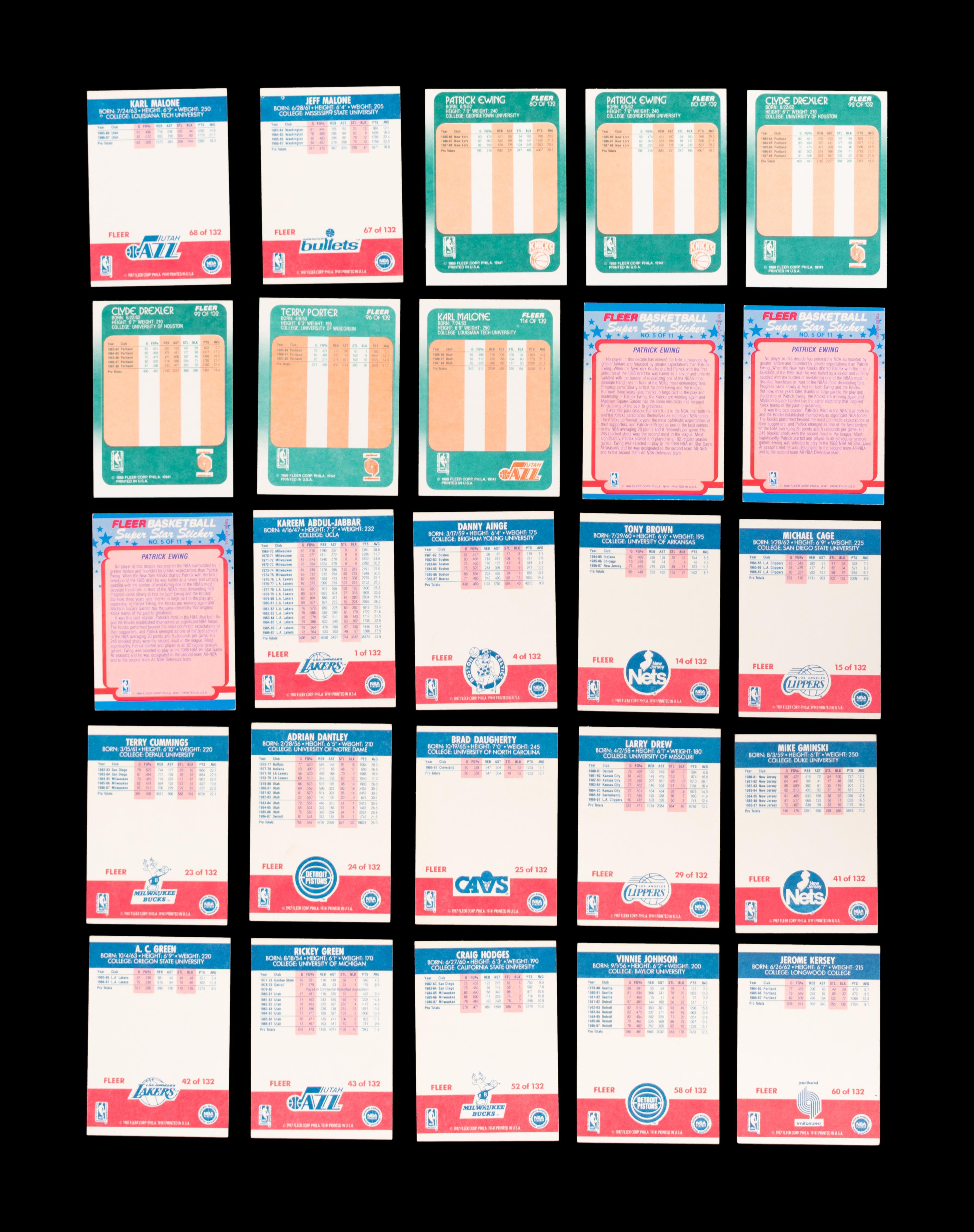 A Group of 95 1980s and 1990s Basketball Cards and Stickers Including Multiple Stars, Rookies and Michael Jordan Issues,