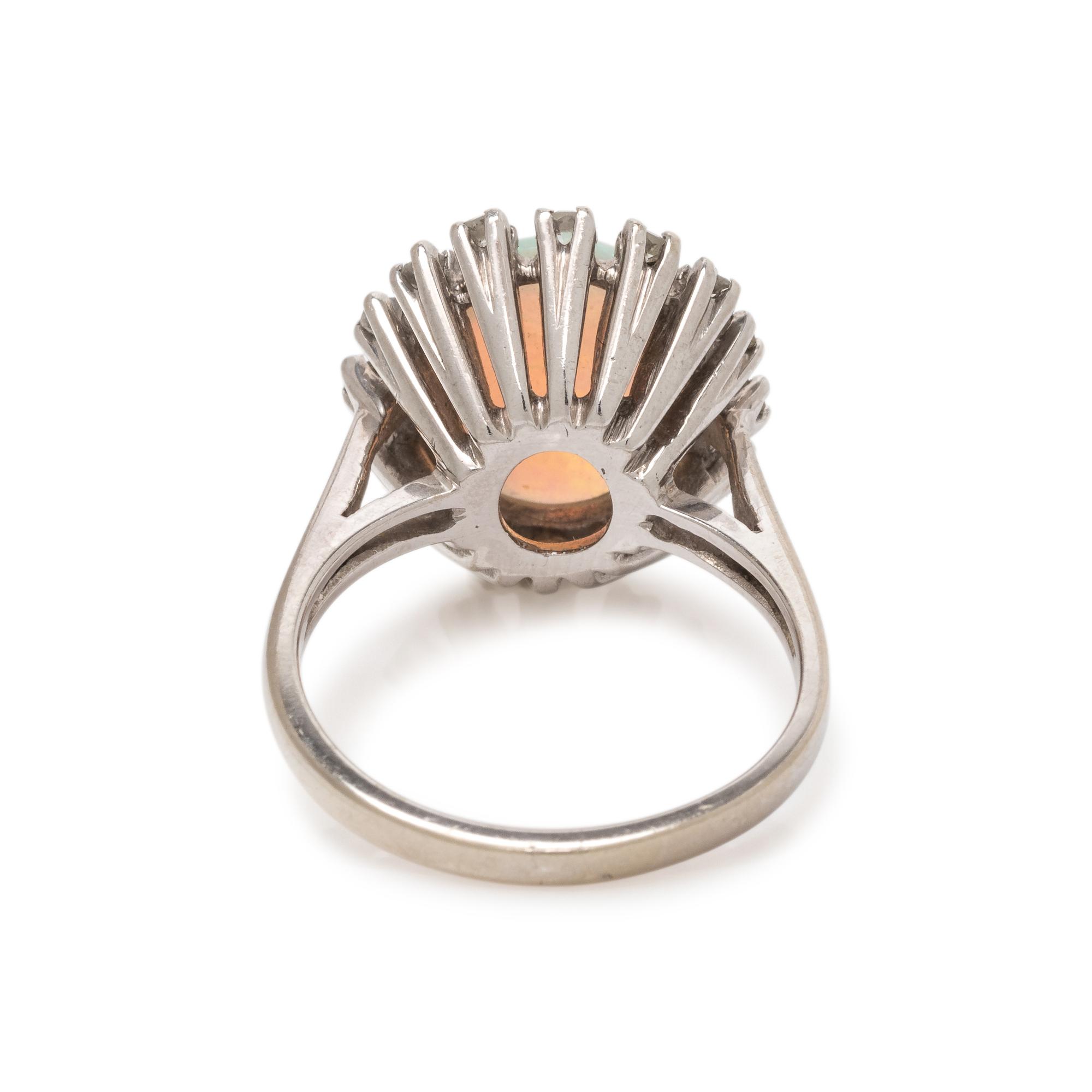 OPAL AND DIAMOND RING