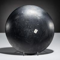 Blackware Pottery Plate, with Avanyu June 1966