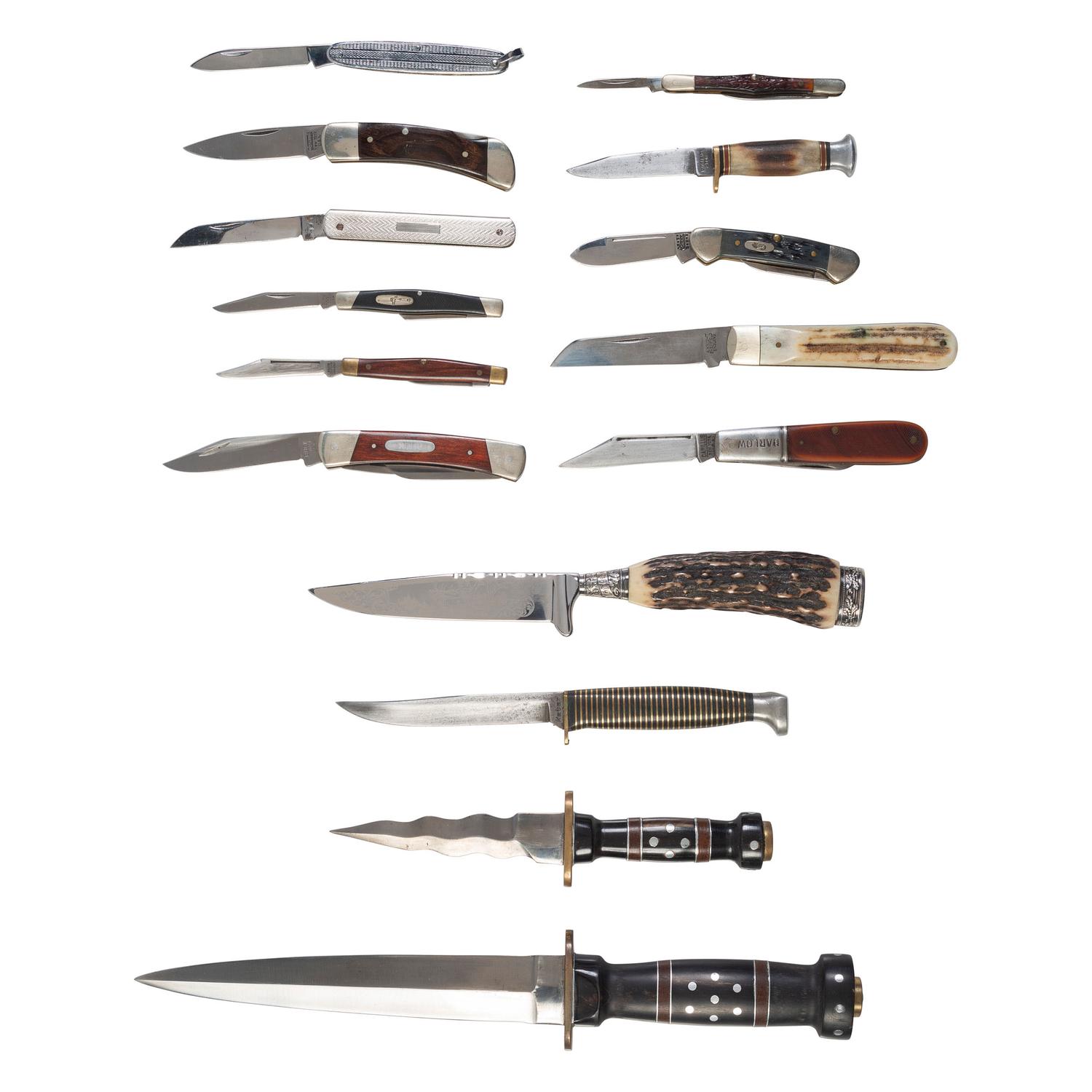 Lot of 15 Pocket Knives and Hunting Knives