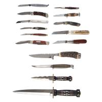 Lot of 15 Pocket Knives and Hunting Knives