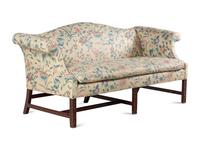 A George III Style Mahogany Camelback Sofa