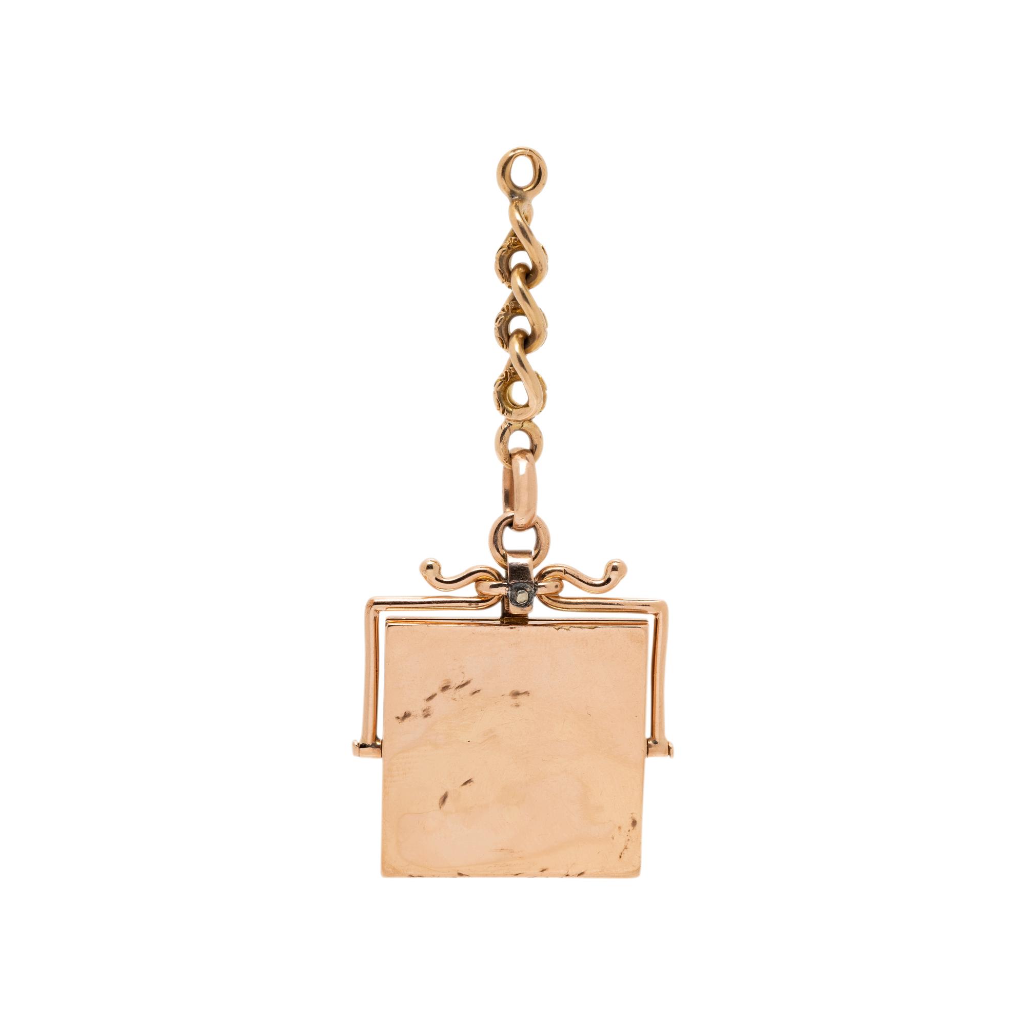 ROSE GOLD, DIAMOND AND GEMSTONE LOCKET PENDANT