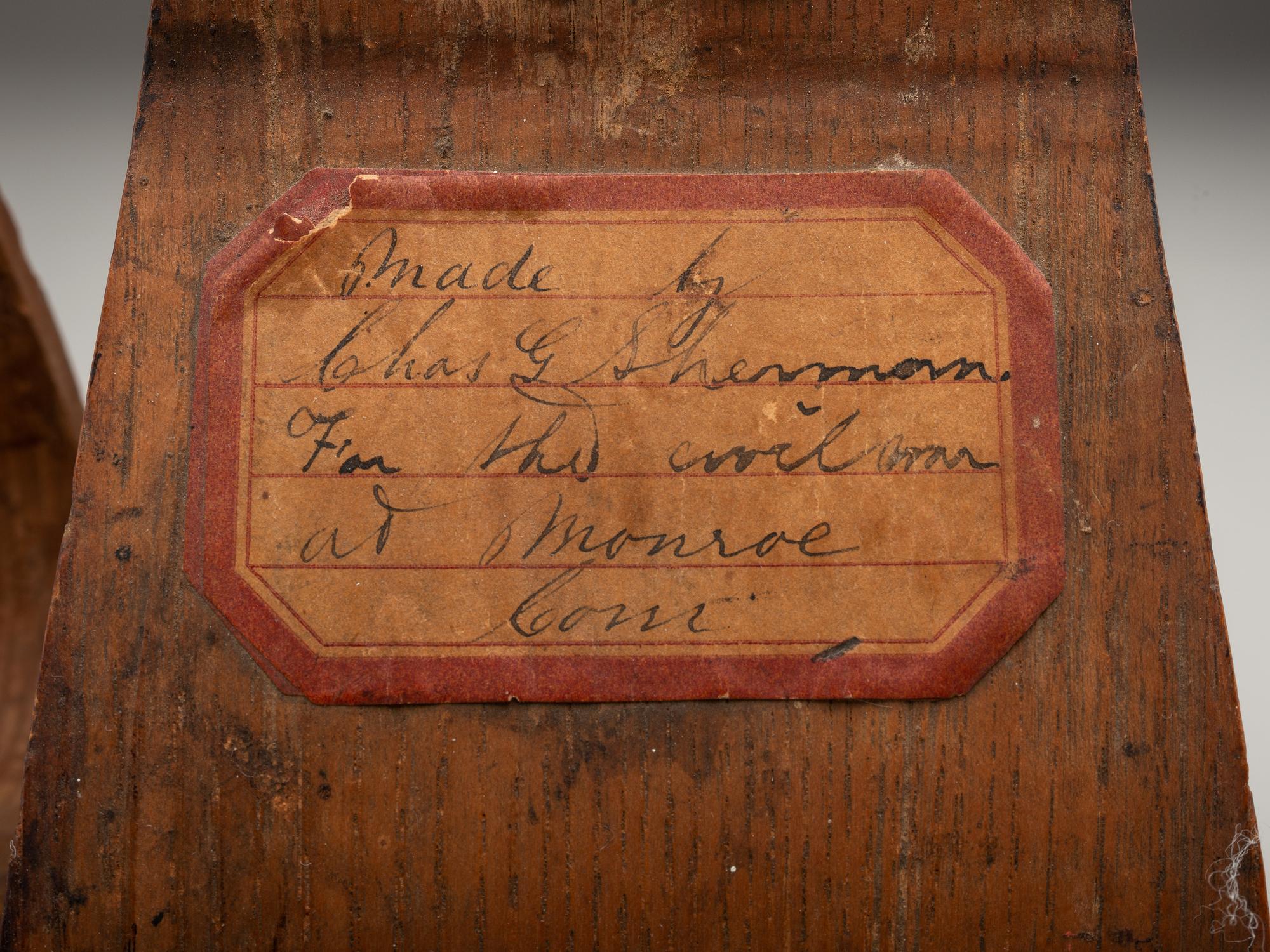 [CIVIL WAR]. Two Civil War stirrups. Made by Charles G. Sherman, Monroe, CT.