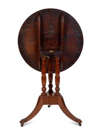 A Federal Carved Mahogany Tilt-Top Tea Table Circa 1800-1815